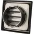 Grille Ventilation 150 mm Inox Haute Qualité - Hotte, Extracteur, Sèche-Linge, VMC - Filet Anti Insectes - Résistance Intempéries - 185x185mm - DN150